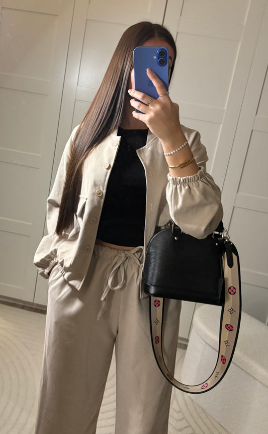 Ensemble effet daim Beige